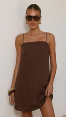 Nalu Mini Dress - Brown