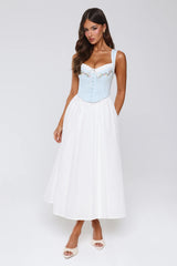 Cottage Glow Maxi Dress Blue
