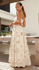Hazel Blues® | Printed Square Neck Maxi Cami Dress