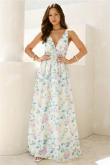 Peach Passion Maxi Dress Floral