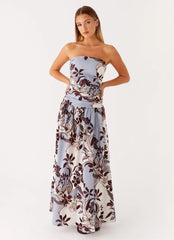 Carmel Maxi Dress - Bluewood Blossom