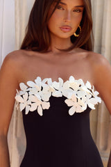 Statement Aura Strapless Maxi Dress Black