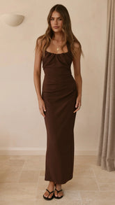 Dita Maxi Dress - Chocolate