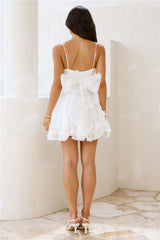 Ethereal Blossom Mini Dress White