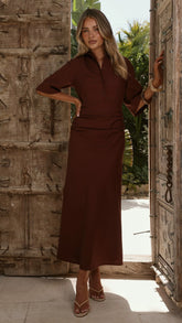 Sydney Maxi Dress - Chocolate