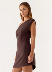 Mischa Mini Dress - Chocolate Drizzle