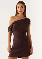 Mischa Mini Dress - Chocolate Drizzle