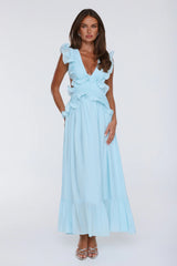 Evening Luxe Maxi Dress Light Blue