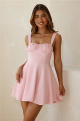 In Her Dreams Satin Mini Dress Pink