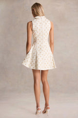 Little Star | Cream Embellished Boucle Tailored Mini Dress