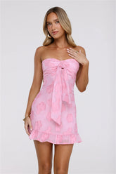 Gloss Muse Strapless Mini Dress Pink