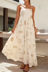Hazel Blues® | Printed Square Neck Maxi Cami Dress