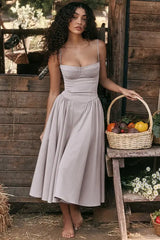 Bri Strapless Midi Corset Dress