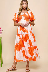 Floral Puff Sleeve Dress