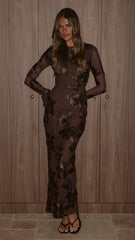 Lottie Maxi Dress - Chocolate