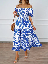 Robe à motifs floraux midi bohème