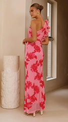 Bougainvillea One Shoulder Maxi Dress