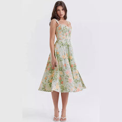 Women's Printed Straps Dress PCD48