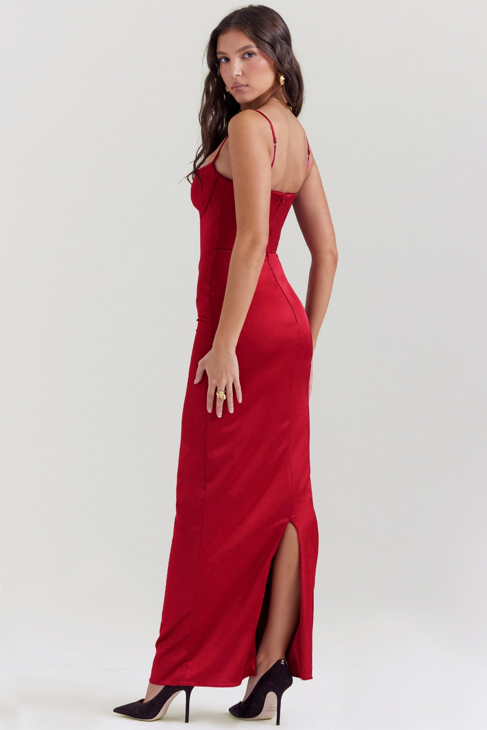Stefania-Ruby Corset Maxi Dress