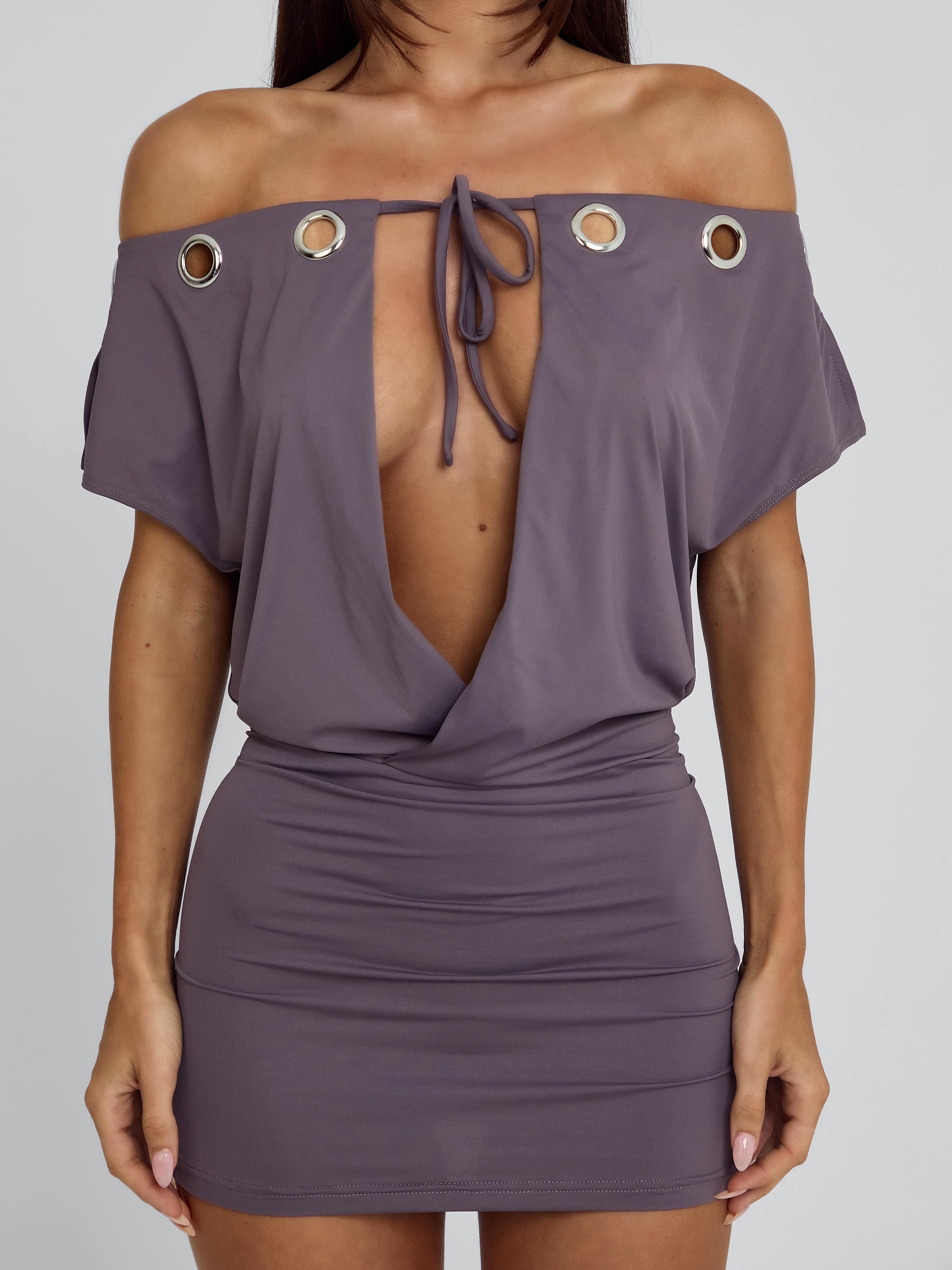 MARCY MINI DRESS MAUVE