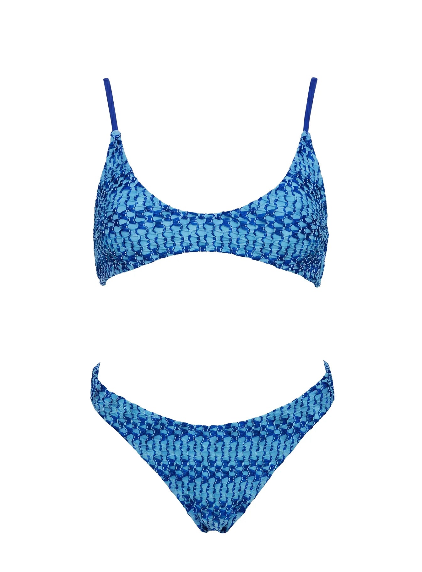 Elouana Scoop Bikini Top Blue