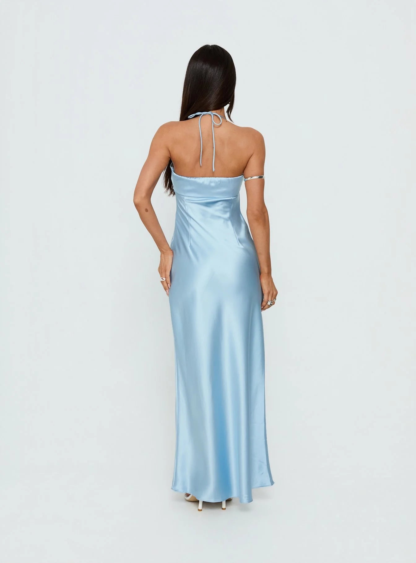 Fireproof Halter Maxi Dress Baby Blue