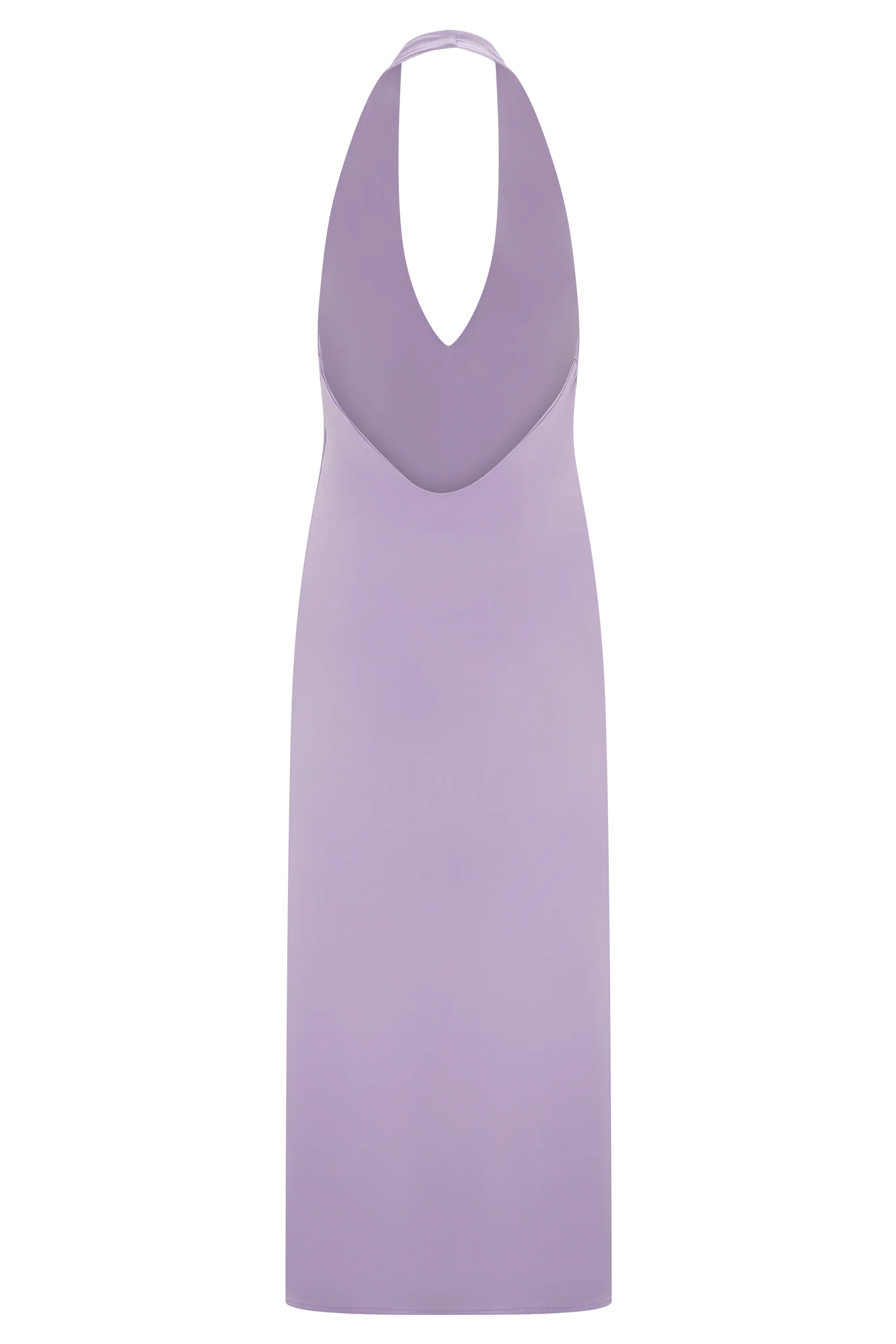 Genie Slinky Halter Midi Dress - Lilac