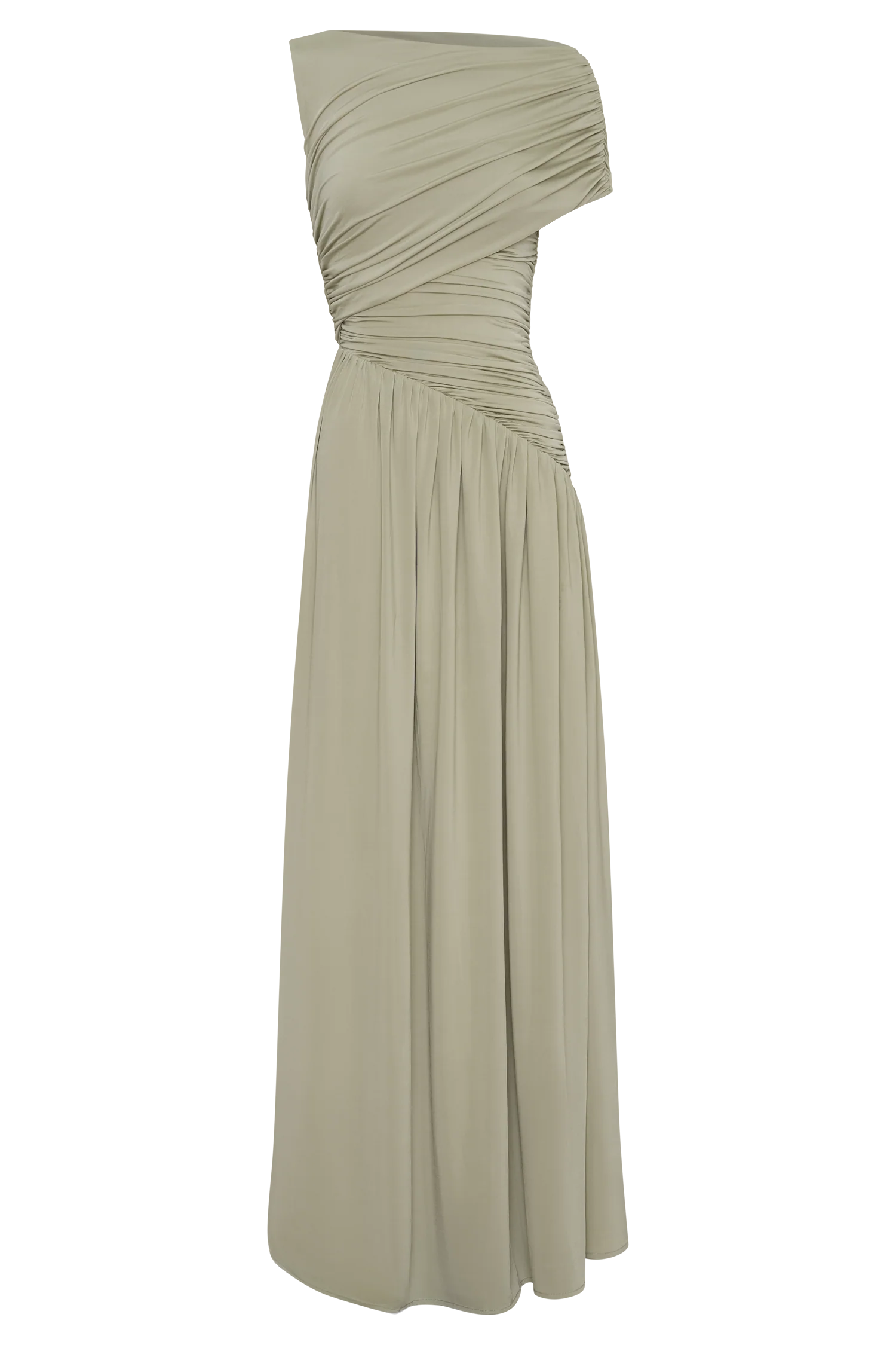 Ayeshya Slinky Asymmetric Maxi Dress - Sage