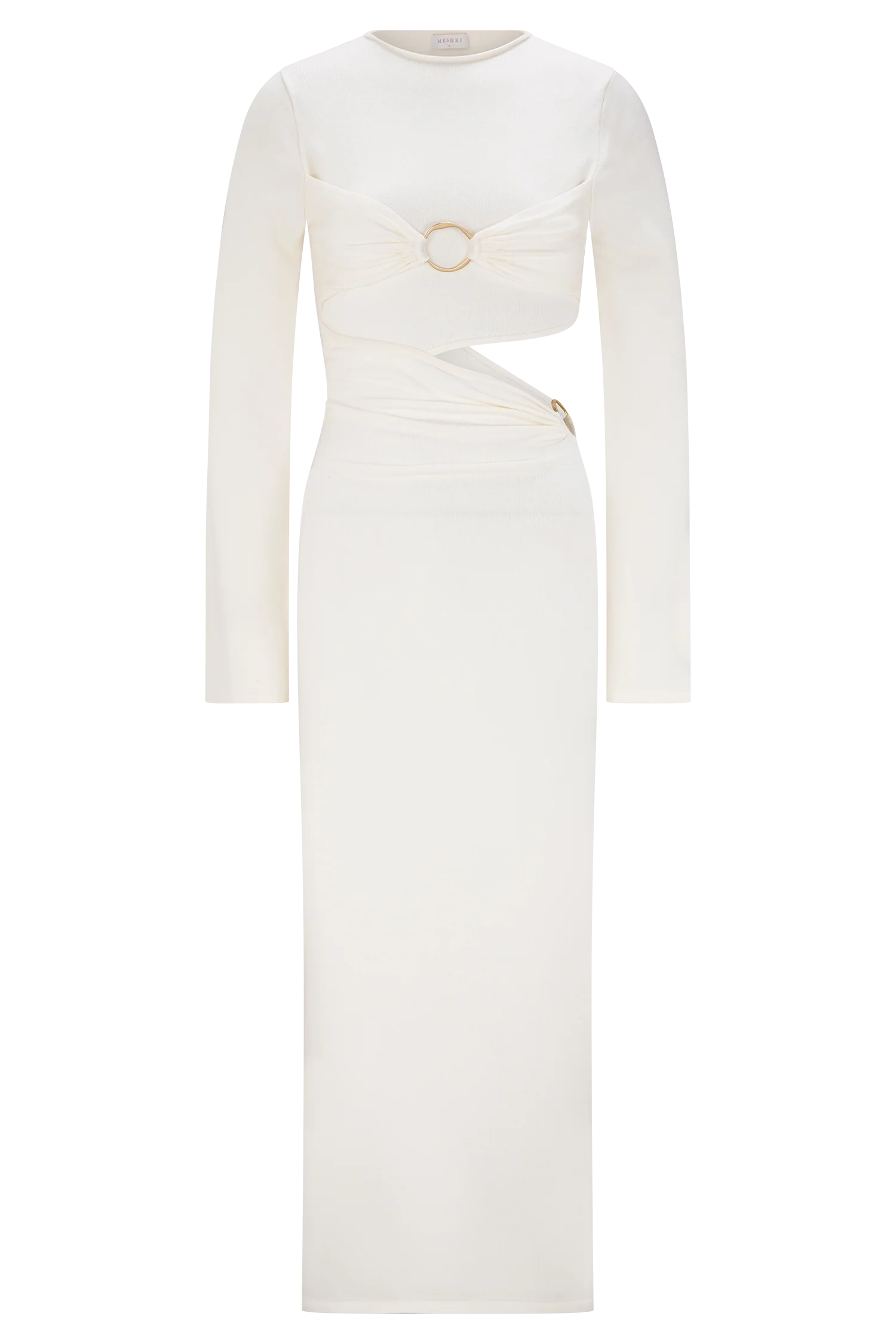 Azariah Long Sleeve Knit Midi Dress - Ivory