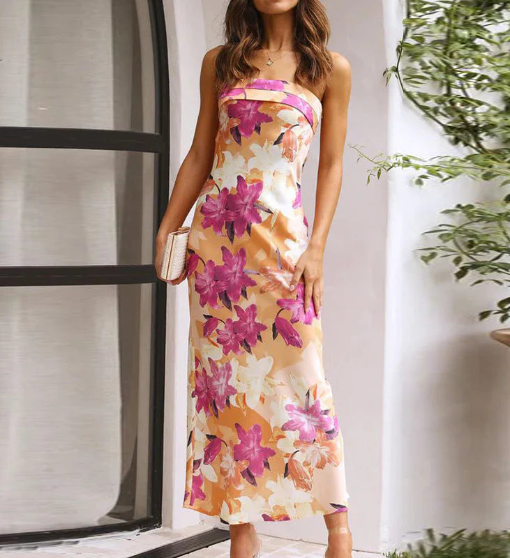 Multi Large Floral Printed Maxi