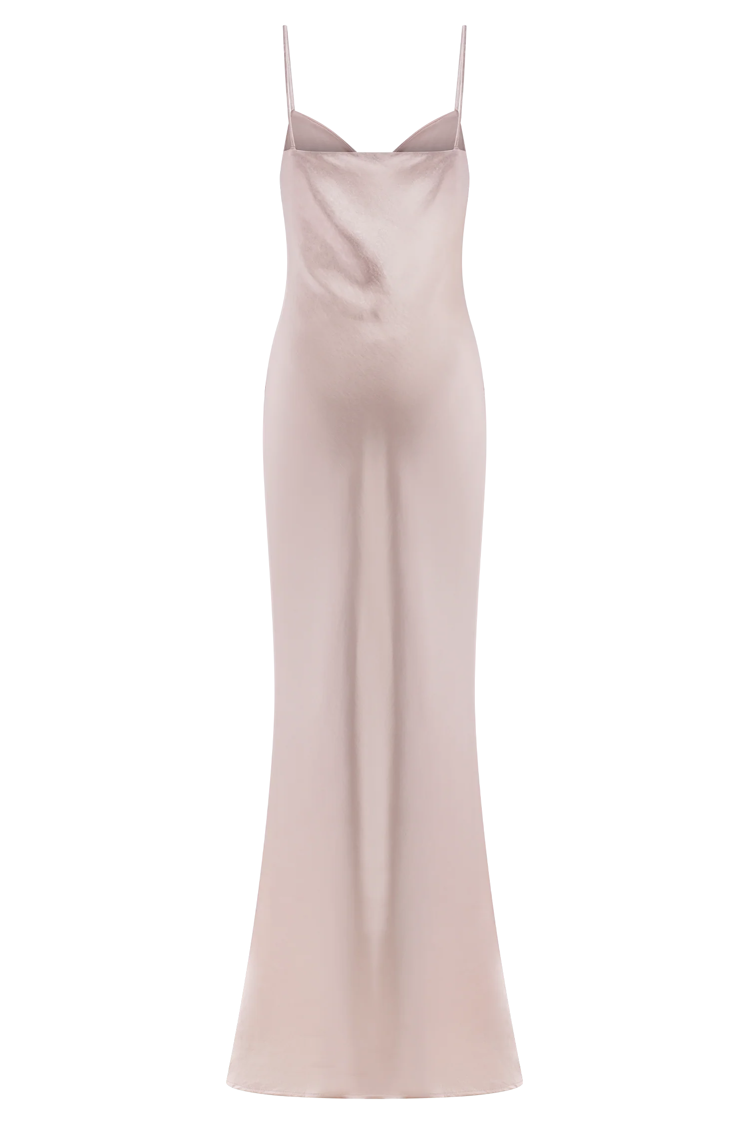 Lilly Sweetheart Satin Maxi Dress - Soft Pink