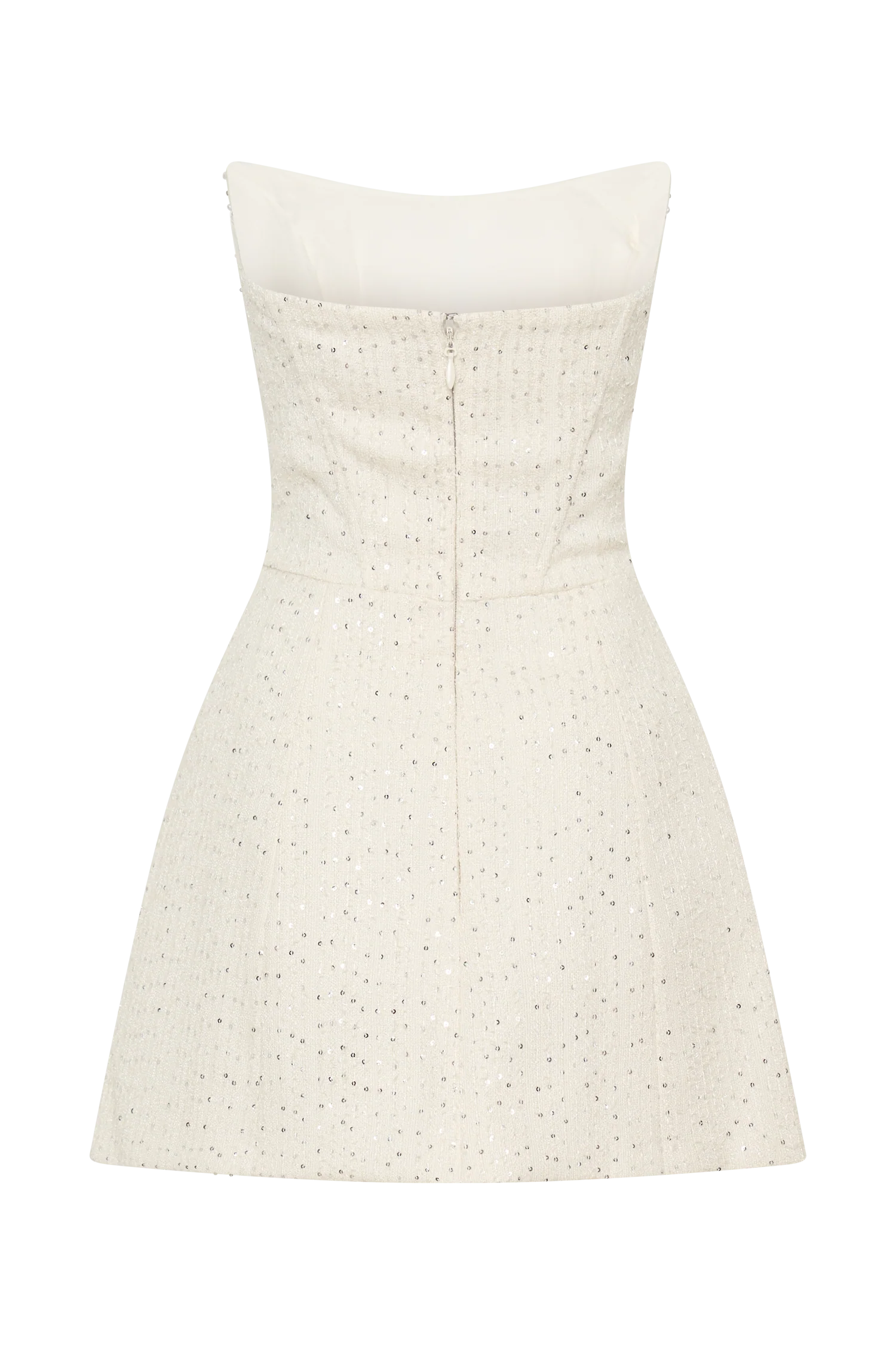 Lorrie Tweed Corset Mini Dress - White