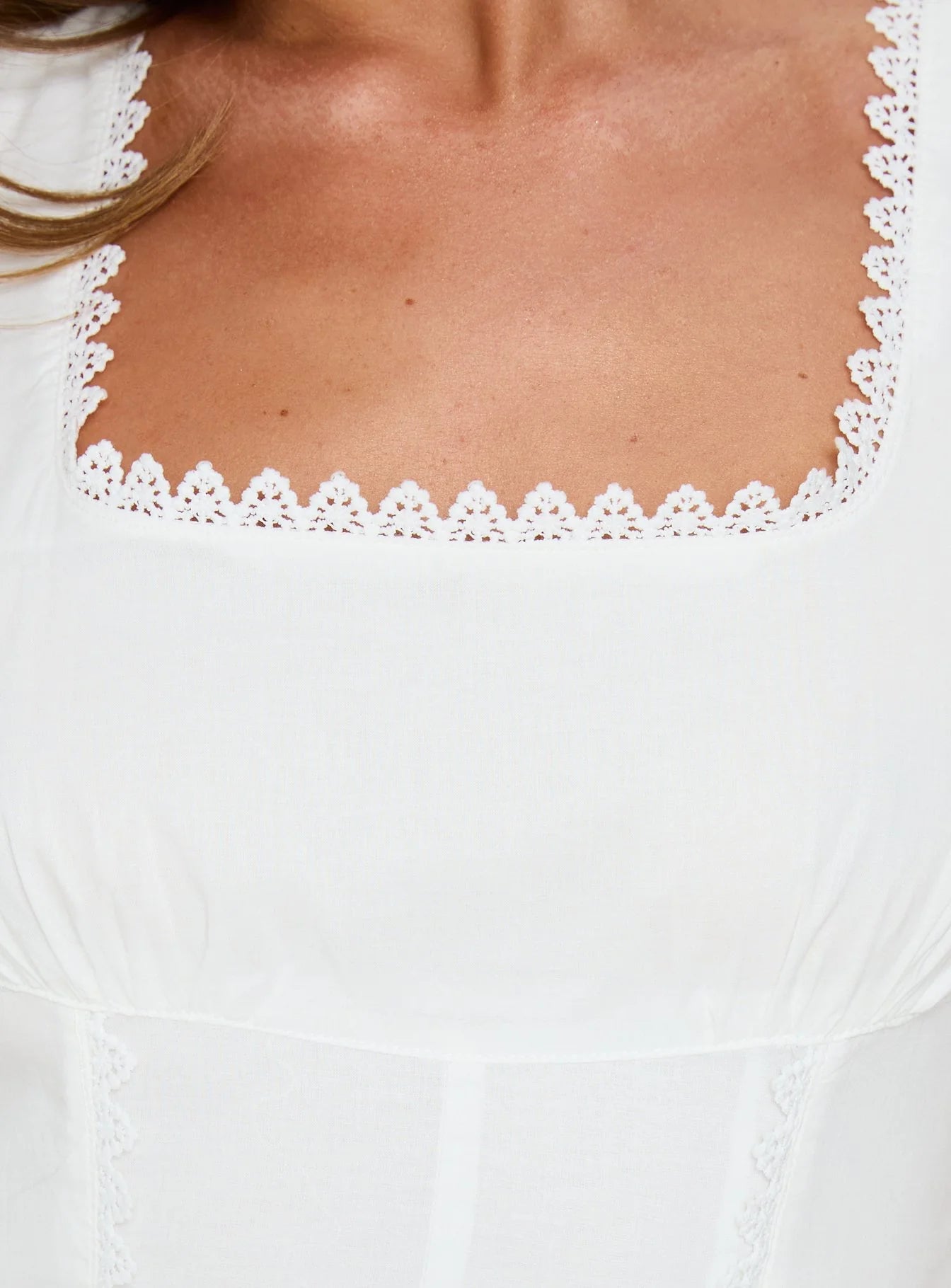 Mariette Panelled Midi Dress White