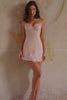 Soraya blush custom hand beaded embellished mini dress - limited edition