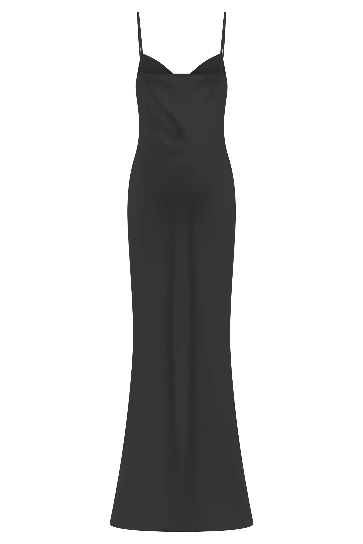 Lilly Sweetheart Satin Maxi Dress - Black