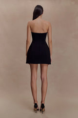Hilda Embellished Strapless Mini Dress - Black
