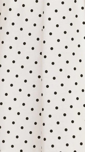 Fiana Top - White/Black Polka Dot