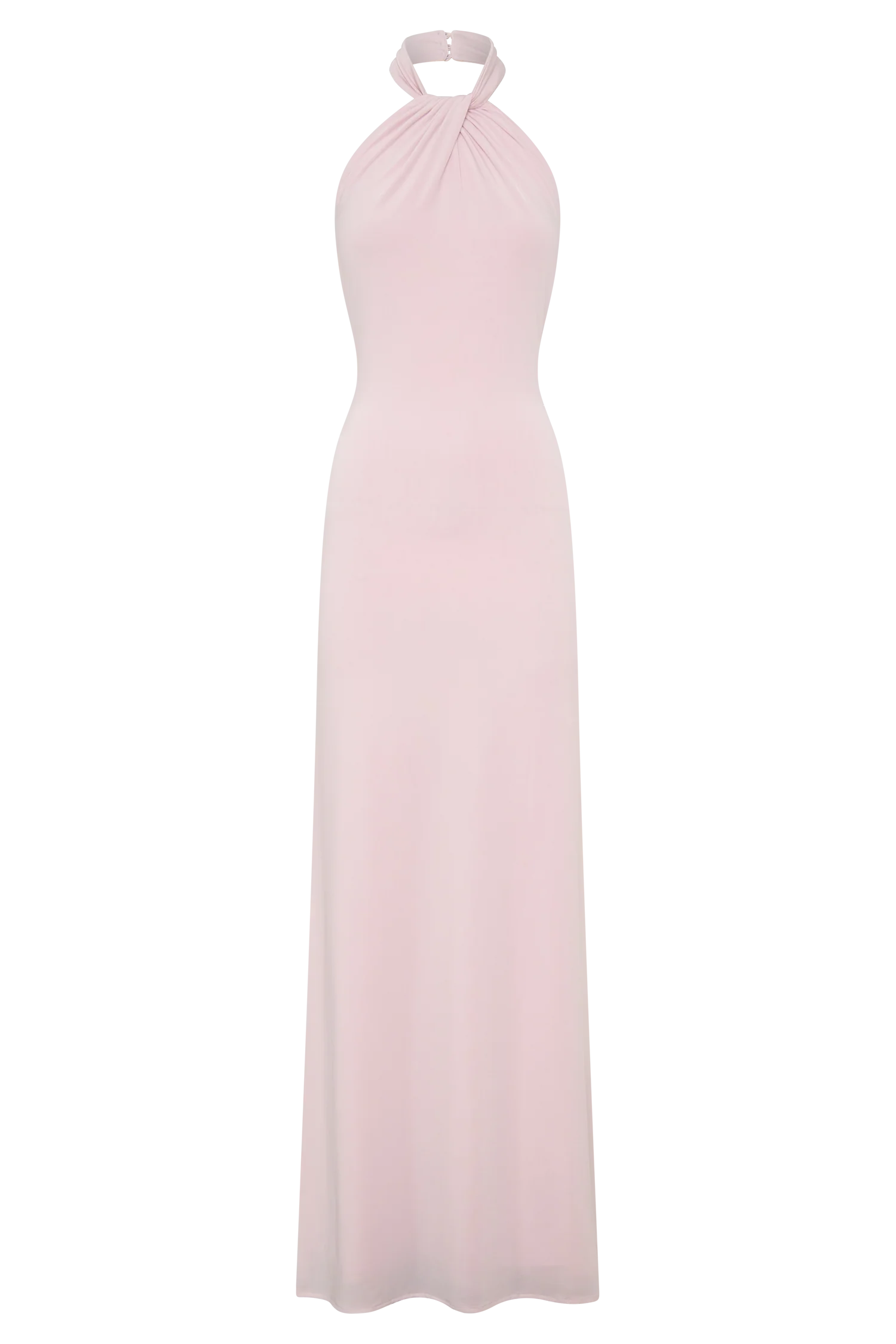 Elyna Slinky Halter Maxi Dress - Pale Pink