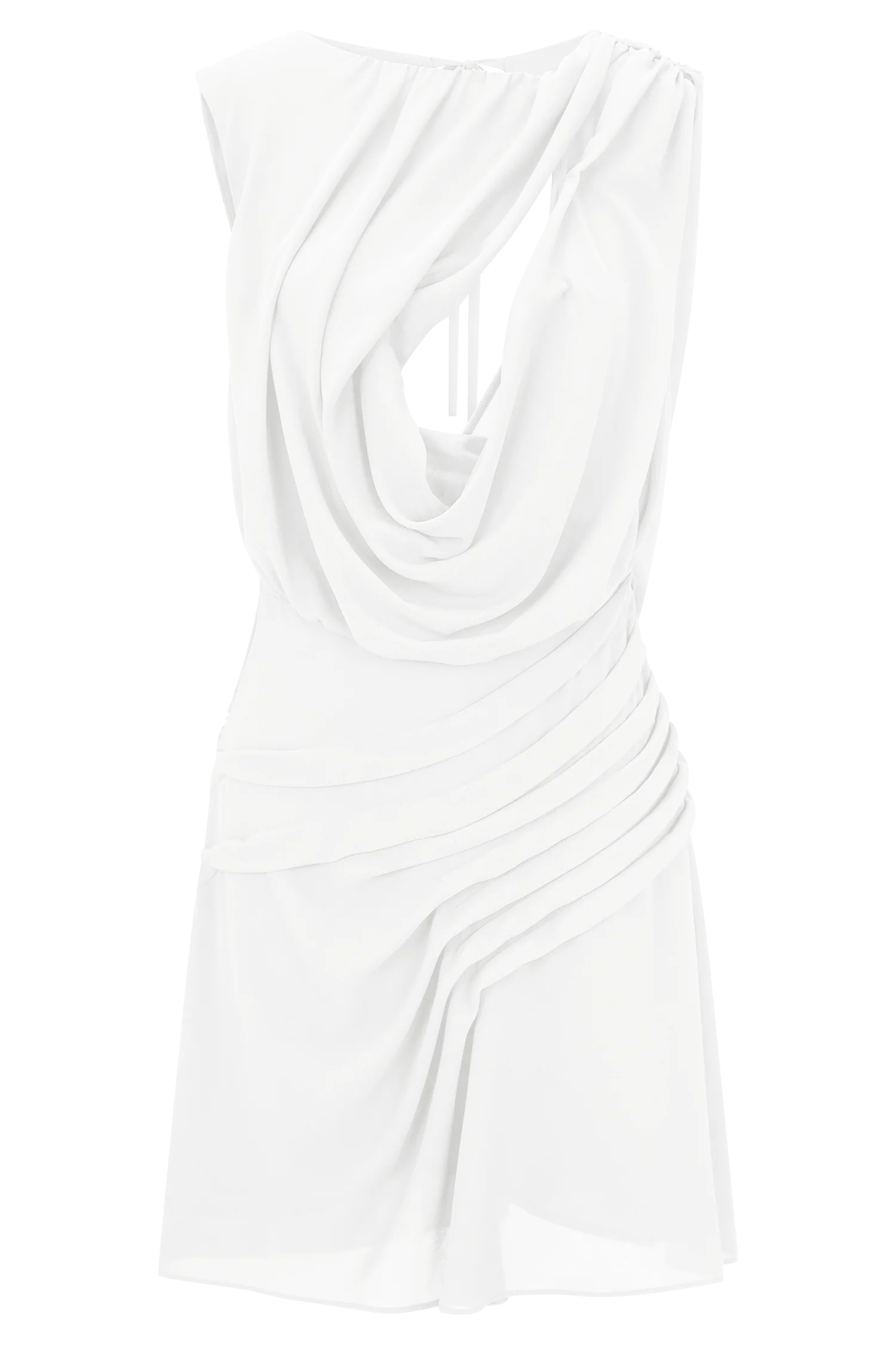 Oria Chiffon Mini Dress - White