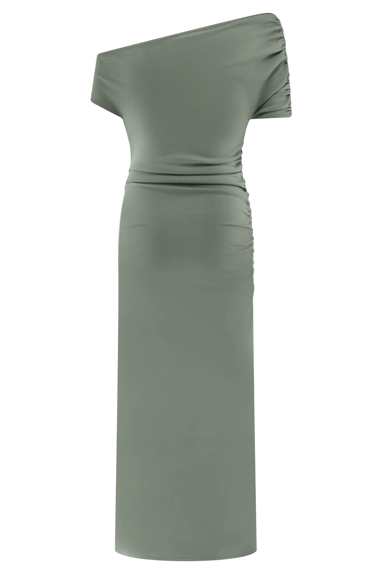 Kendra Scuba Jersey Midi Dress With Hardware - Sage