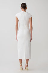 Lorena Cotton Midi Dress - White
