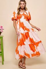 Floral Puff Sleeve Dress