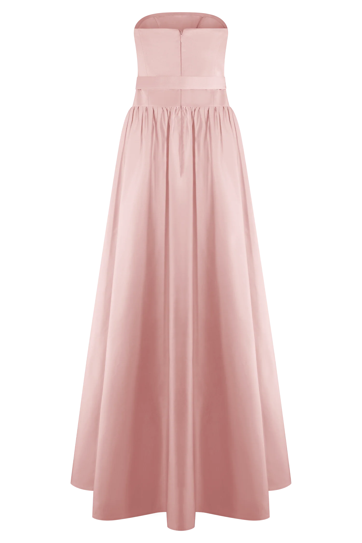 Florence Strapless Belted Maxi Dress - Baby Pink
