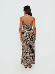 Cherilynn V Neck Maxi Dress Zebra