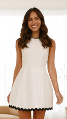 Aceline Mini Dress - Oat/Black