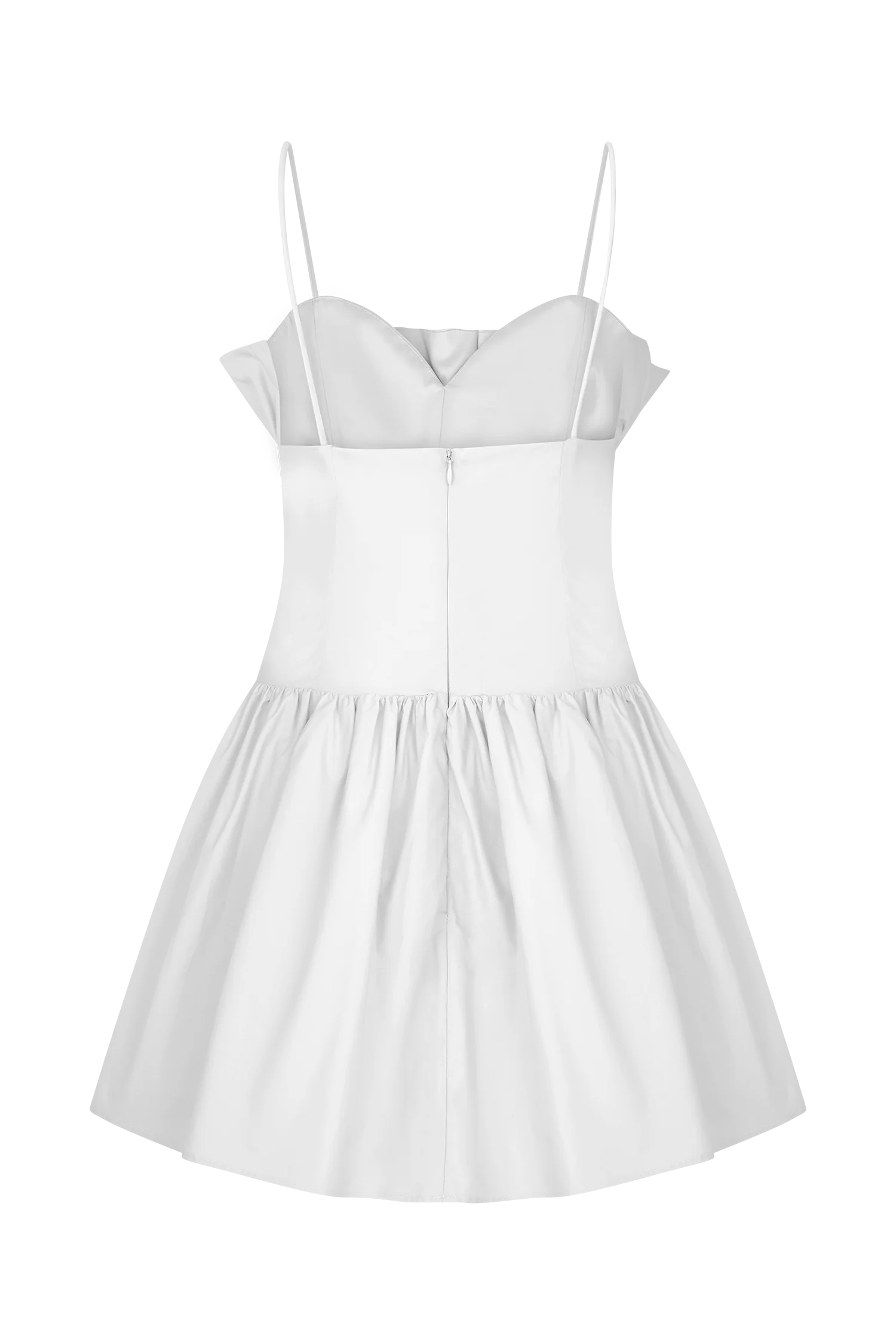 Janis Cotton Frill Mini Dress - White