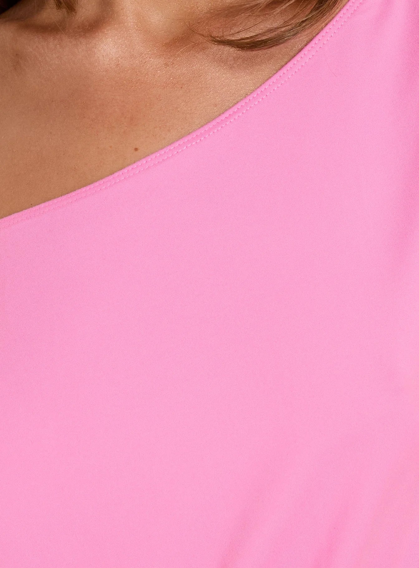 Ellah One Shoulder Drapey Mini Dress Pink