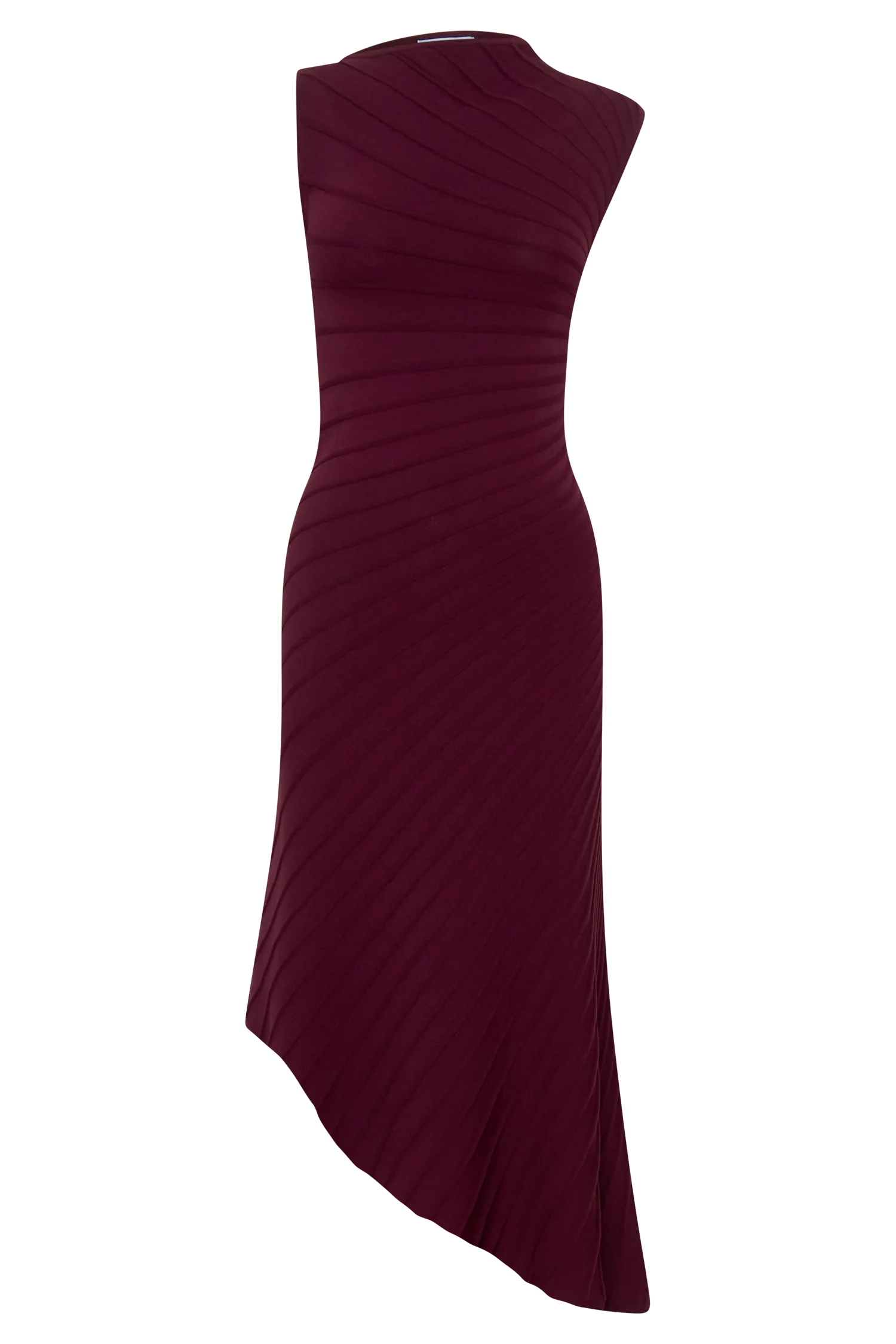 Milasandra Pleated Knit Dress - Plum