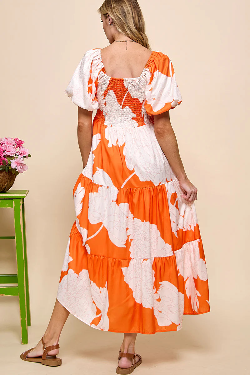 Floral Puff Sleeve Dress