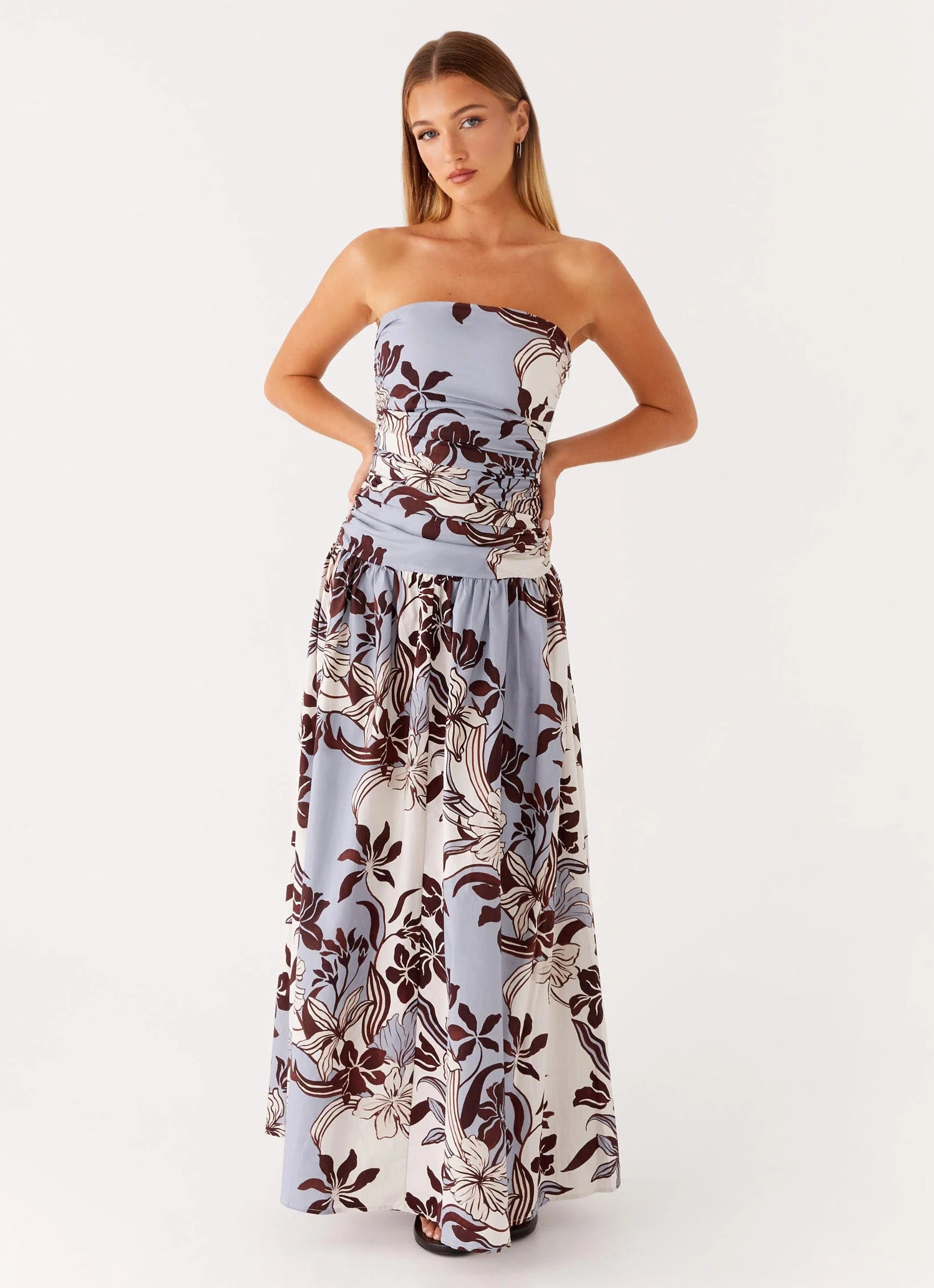 Carmel Maxi Dress - Bluewood Blossom